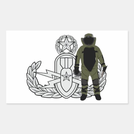 Sticker Rectangulaire EOD Bomb Suit (Devant)