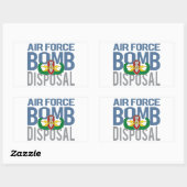 Sticker Rectangulaire EOD de la Force aérienne (Feuille)