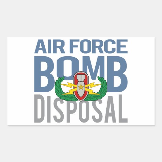 Sticker Rectangulaire EOD de la Force aérienne (Devant)