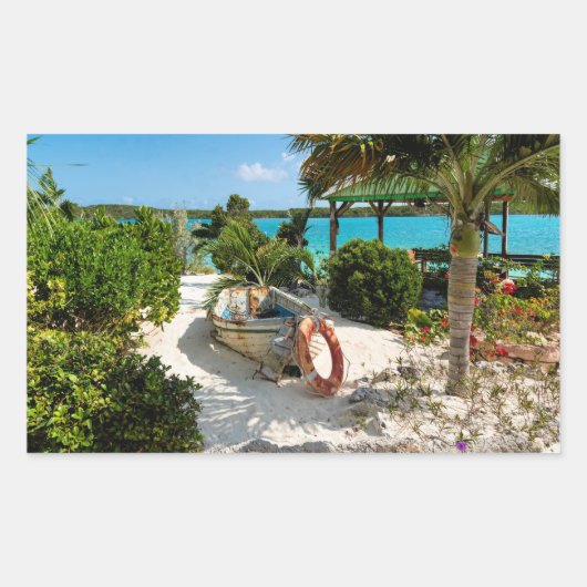 Sticker Rectangulaire Épave de bateau échouée (Devant)