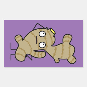 Sticker Rectangulaire Épice asiatique saine de racine de gingembre