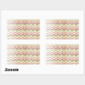 Sticker Rectangulaire Épice de scribble Chevron ZigZag (Feuille)