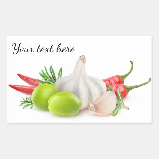 Sticker Rectangulaire Épices (Devant)