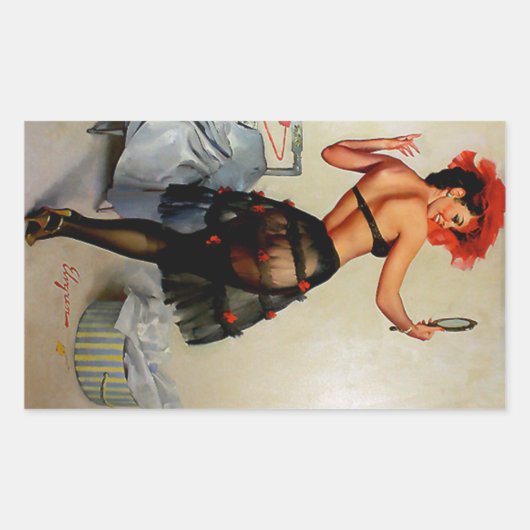 Sticker Rectangulaire Épingle de réflexion vers le haut (Devant)