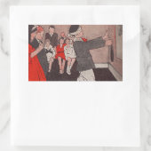 Sticker Rectangulaire Épingle la queue Âne Vintage Enfants (Sac)