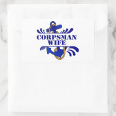 Sticker Rectangulaire Épouse du Corpsman, Ancres à distance ! (Sac)