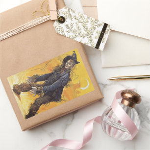 Sticker Rectangulaire Épouvantail de Wizard of Oz, Vintage Fairy Tales