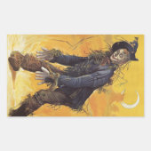 Sticker Rectangulaire Épouvantail du Magicien d'Oz, Contes de fées vinta (Devant)