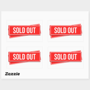 Sticker Rectangulaire Épuisé