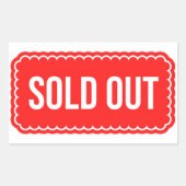 Sticker Rectangulaire Épuisé (Devant)