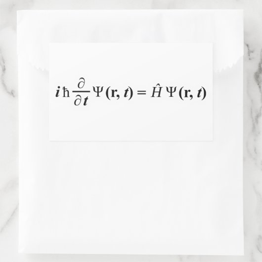 Sticker Rectangulaire équation Schrödinger Gleichung Schrodingers (Sac)