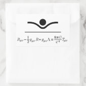 Sticker Rectangulaire Équations de champ (Sac)