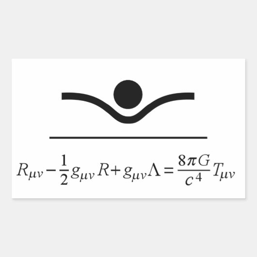 Sticker Rectangulaire Équations de champ (Devant)