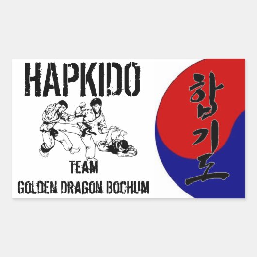 Sticker Rectangulaire Équipe cycliste hapkido (Devant)