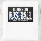 Sticker Rectangulaire Équipe de baseball AJOUTER NOM Champion Joueur de  (Sac)