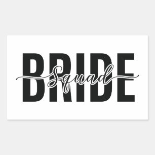 Sticker Rectangulaire Équipe de mariée chic Enterrement de vie de jeune