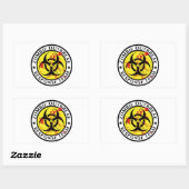 Sticker Rectangulaire Équipe d'intervention en cas d'éclosion de zombie (Feuille)