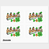 Sticker Rectangulaire Équipe d'Irlande de la boisson St Pats (Feuille)