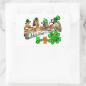 Sticker Rectangulaire Équipe d'Irlande de la boisson St Pats (Sac)