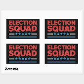 Sticker Rectangulaire Équipe électorale 2024 Élection Démocrate Républic (Feuille)