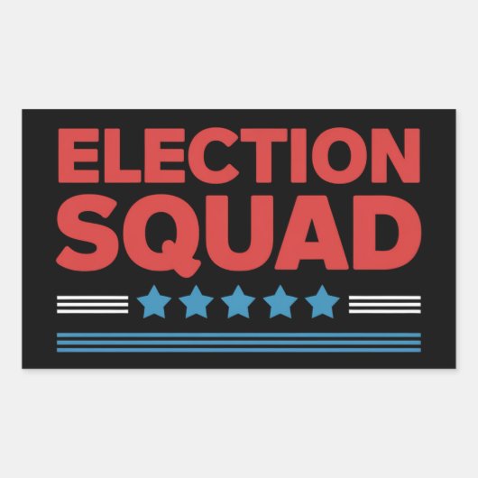 Sticker Rectangulaire Équipe électorale 2024 Élection Démocrate Républic (Devant)
