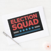Sticker Rectangulaire Équipe électorale 2024 Élection Démocrate Républic (Enveloppe)