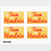 Sticker Rectangulaire Équipe Hendrix (Feuille)