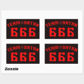 Sticker Rectangulaire Équipe Satan 666 (Feuille)