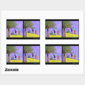 Sticker Rectangulaire Équité/Égalité (Feuille)
