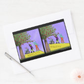 Sticker Rectangulaire Équité/Égalité (Enveloppe)