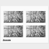 Sticker Rectangulaire Érable En Neige (Feuille)