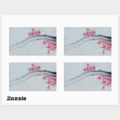 Sticker Rectangulaire érable japonais (Feuille)