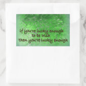 Sticker Rectangulaire "Erin Go Bragh." (Irlande pour toujours) (Sac)