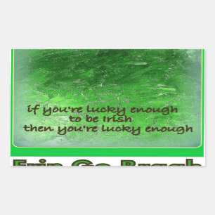 Sticker Rectangulaire "Erin Go Bragh." (Irlande pour toujours)