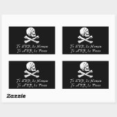 Sticker Rectangulaire Err Est Humain Arr Est Pirate (Feuille)