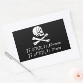 Sticker Rectangulaire Err Est Humain Arr Est Pirate (Enveloppe)