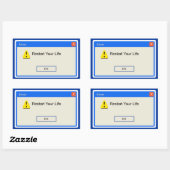 Sticker Rectangulaire Erreur de vie (Feuille)