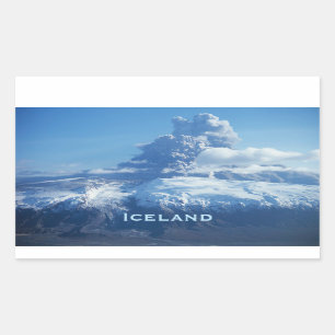 Sticker Rectangulaire Éruption volcanique islandaise
