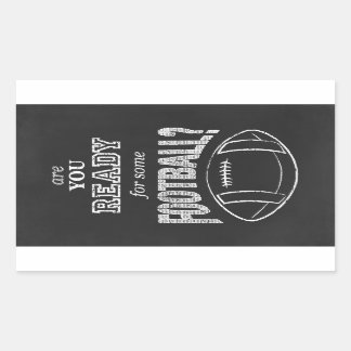 Sticker Rectangulaire es-tu prêt pour du football ?