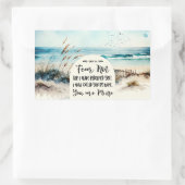 Sticker Rectangulaire Esaïe 43:1 Ne crains pas pour moi vous ai racheté  (Sac)