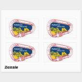 Sticker Rectangulaire Escalade Carabiner du parc national Pinnacles (Feuille)