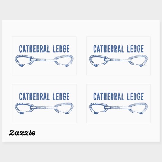 Sticker Rectangulaire Escalade Cathedral Ledge (Feuille)