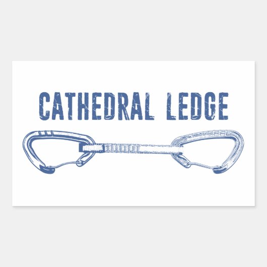 Sticker Rectangulaire Escalade Cathedral Ledge (Devant)