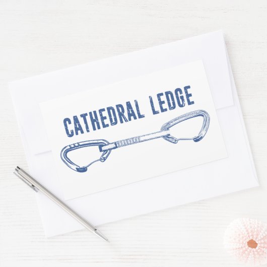 Sticker Rectangulaire Escalade Cathedral Ledge (Enveloppe)