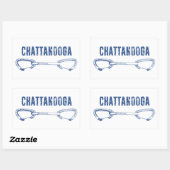 Sticker Rectangulaire Escalade Chattanooga Quickdraw (Feuille)
