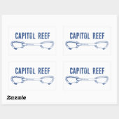 Sticker Rectangulaire Escalade de Capitol Reef Rock (Feuille)