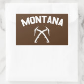Sticker Rectangulaire Escalade de glace du Montana (Sac)