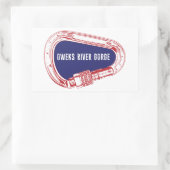 Sticker Rectangulaire Escalade de la gorge d'Owens River Carabiner (Sac)