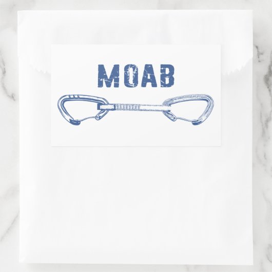 Sticker Rectangulaire Escalade de Moab Utah (Sac)