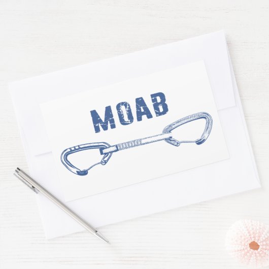 Sticker Rectangulaire Escalade de Moab Utah (Enveloppe)